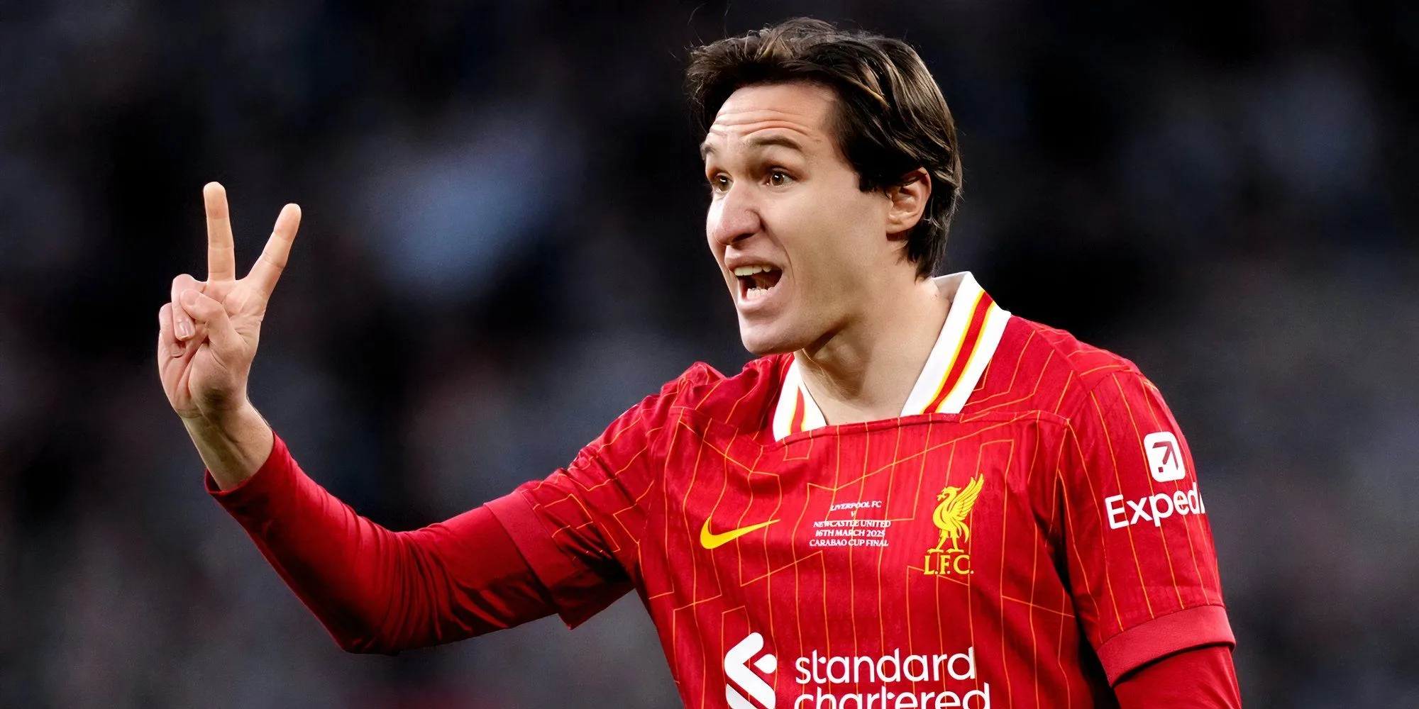 Bộ ba tấn công Liverpool: Mohamed Salah, Harvey Elliott và Cody Gakpo