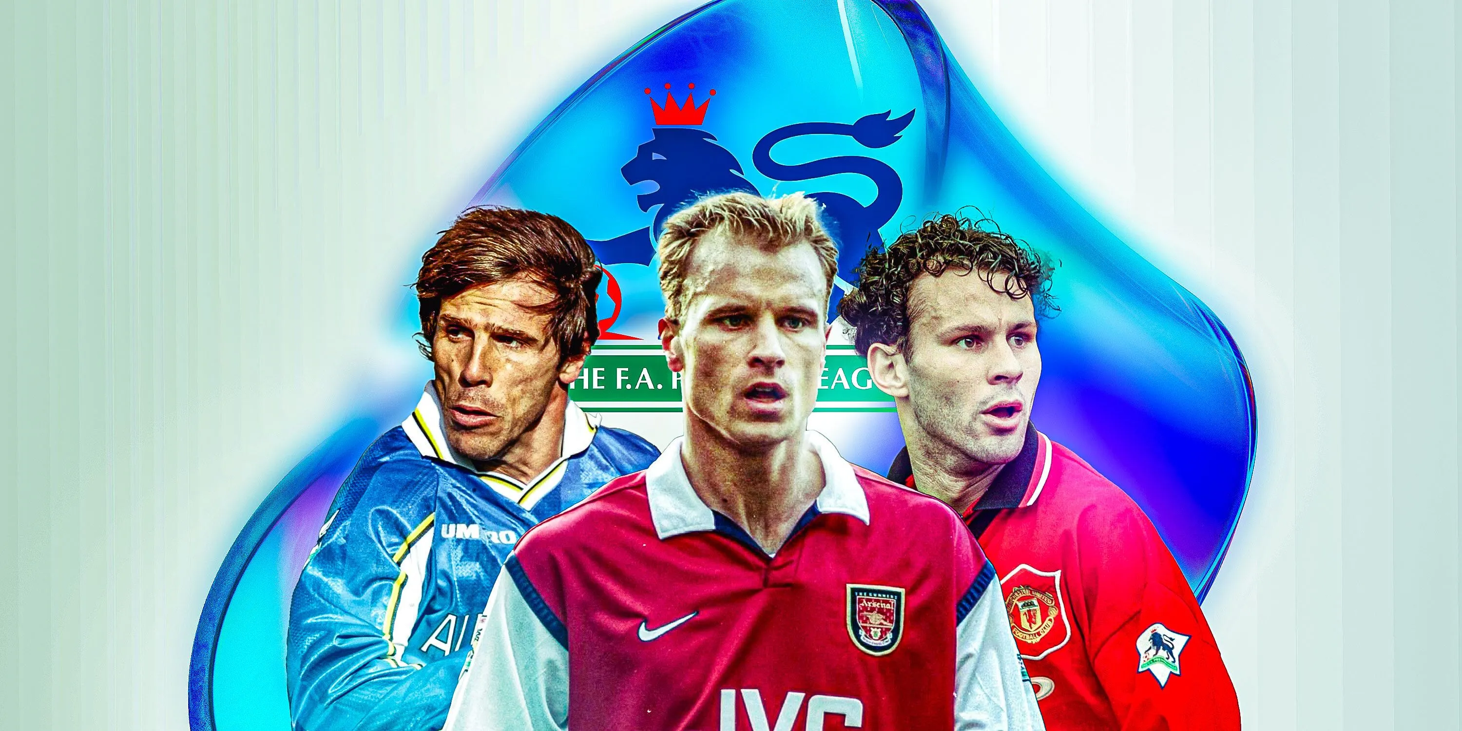 Hình ảnh biểu trưng cho kỷ nguyên Premier League thập niên 1990