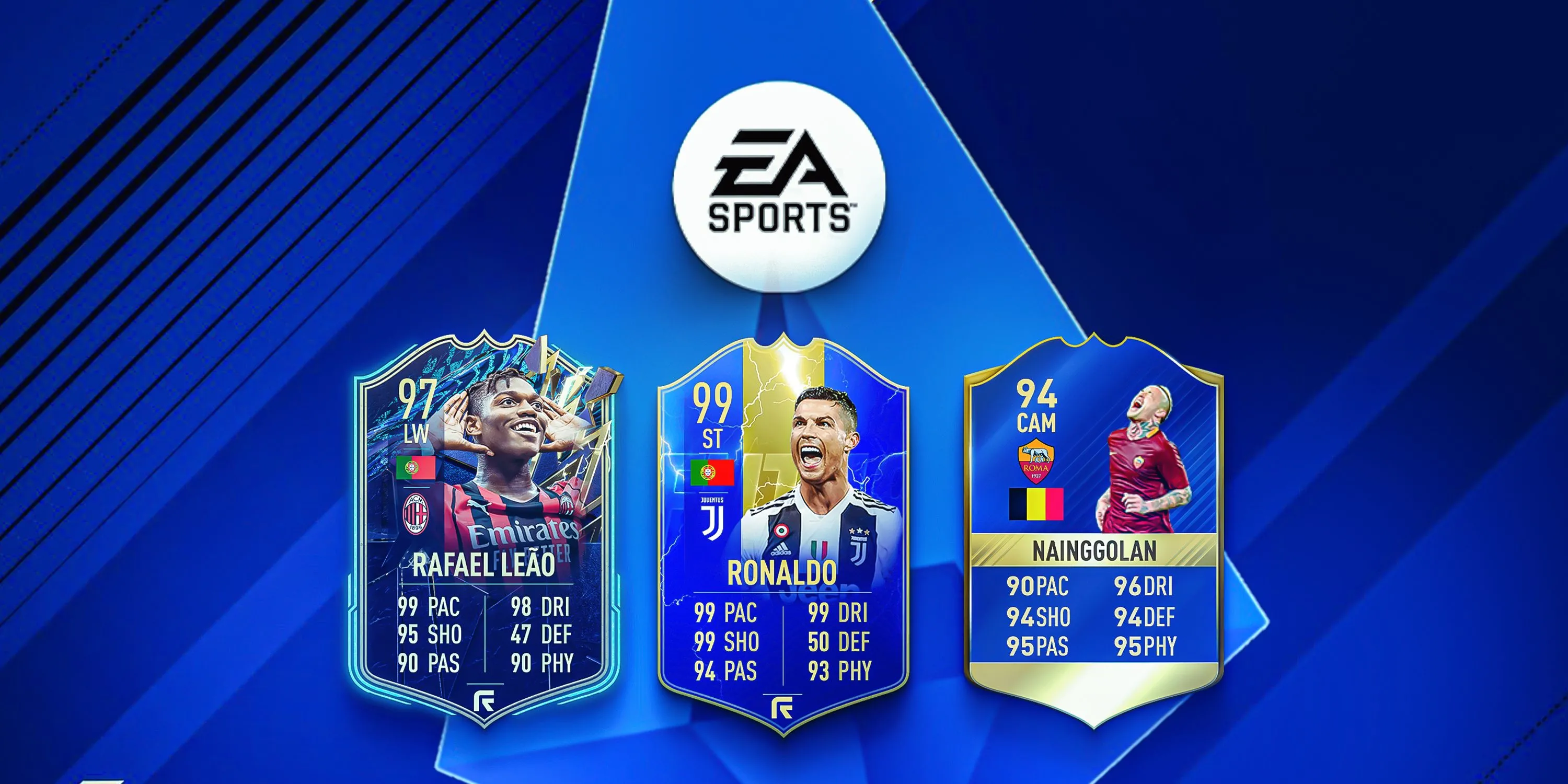 Thẻ TOTS Serie A của Ronaldo, Leao và Nainggolan trong EA Sports