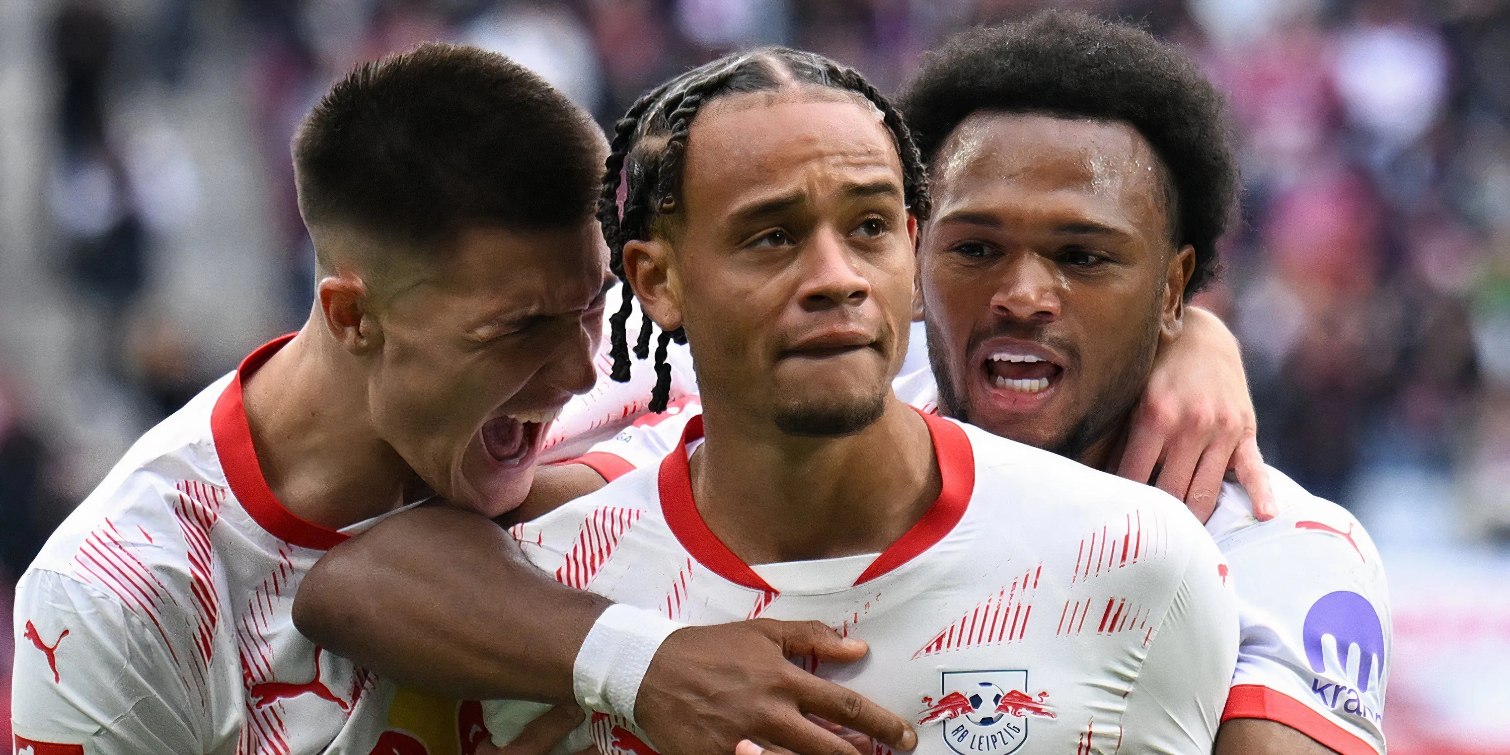 Xavi Simons ăn mừng bàn thắng cho RB Leipzig, cho thấy khả năng tấn công ấn tượng