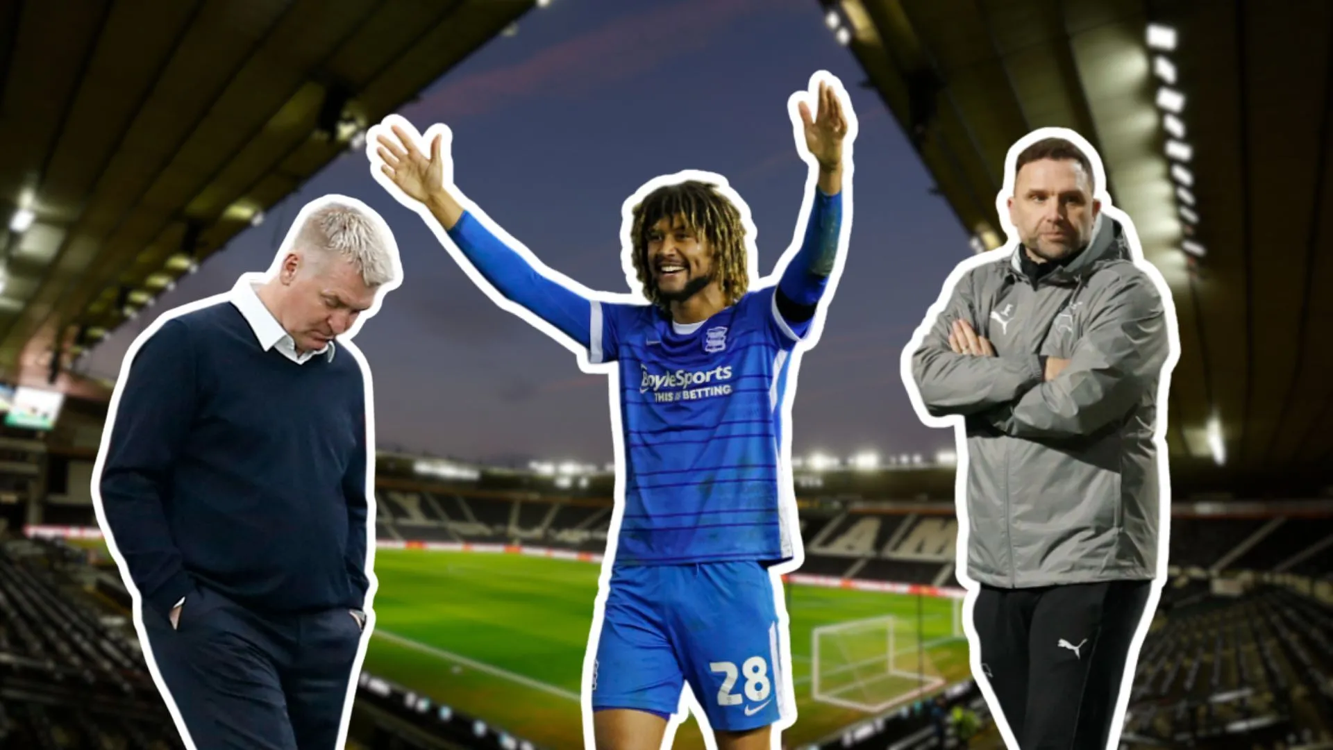 HLV John Eustace của Derby County tại sân vận động Pride Park.