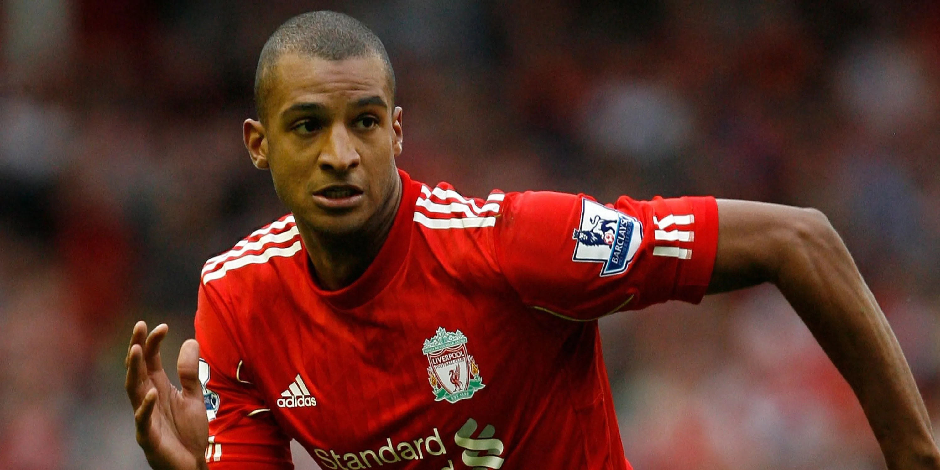 Tiền đạo David Ngog trong màu áo Liverpool, một tài năng không thể phát huy tiềm năng ở Premier League