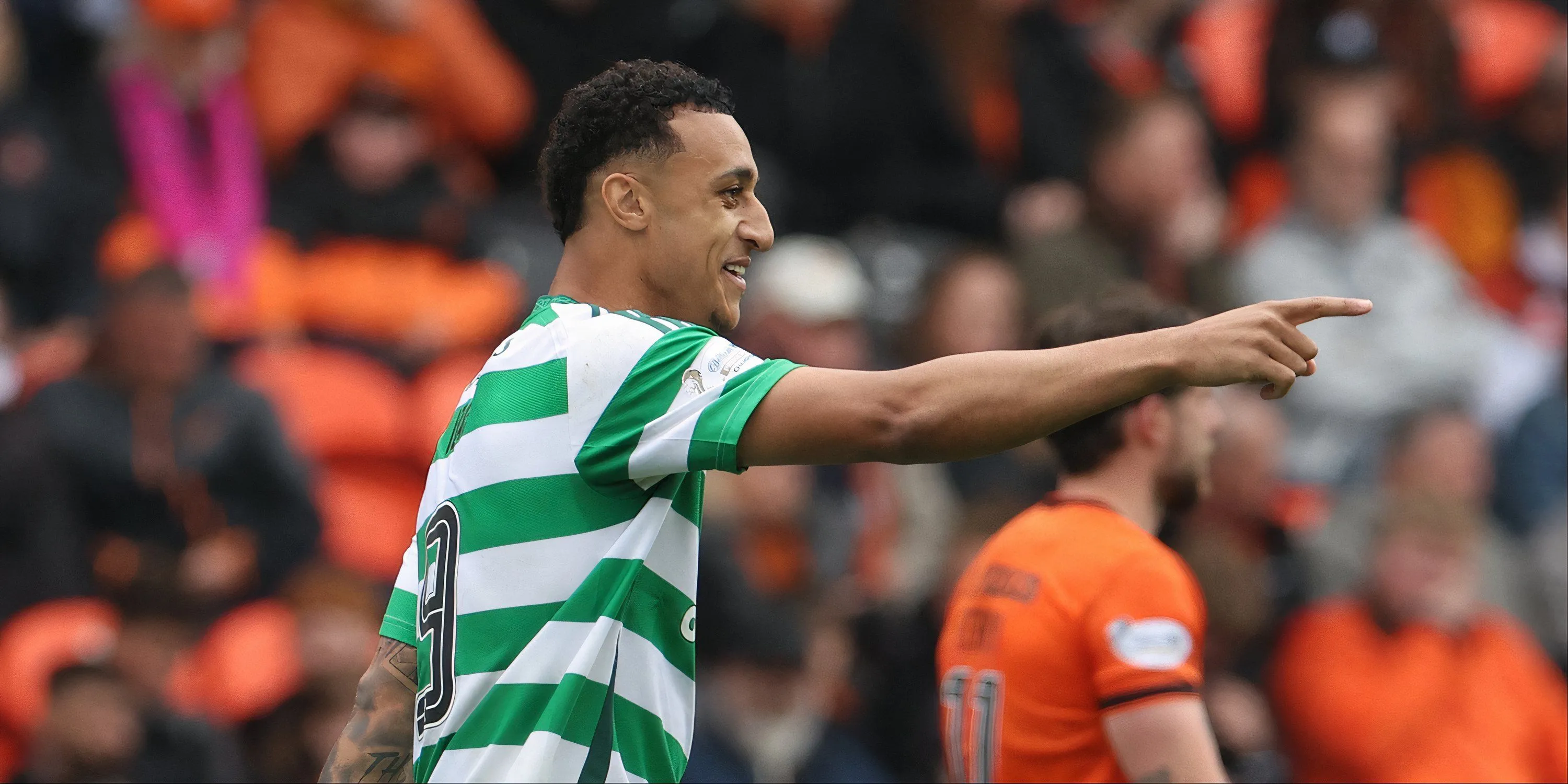 Tiền đạo Adam Idah của Celtic trong trận đấu mở màn giải VĐQG Scotland