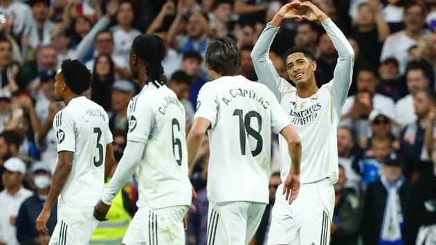 Jude Bellingham ăn mừng bàn thắng, biểu tượng phong độ và tầm ảnh hưởng của Real Madrid